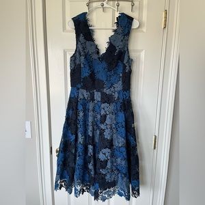 Vera Wang Dress size 14 tri-colored blue